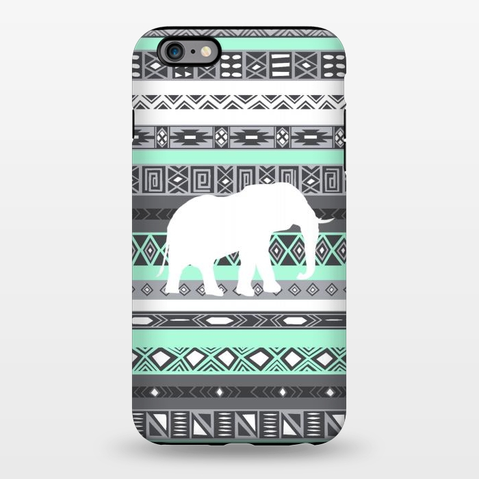 iPhone 6/6s plus StrongFit Tiffany Elephant Aztec by Rex lambo