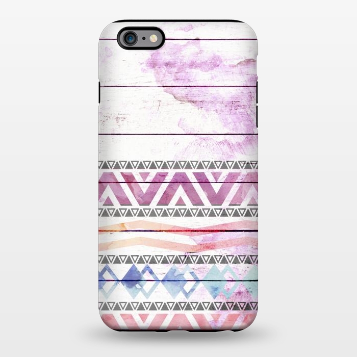 iPhone 6/6s plus StrongFit Aztec Wood Watercolor by Girly Trend
