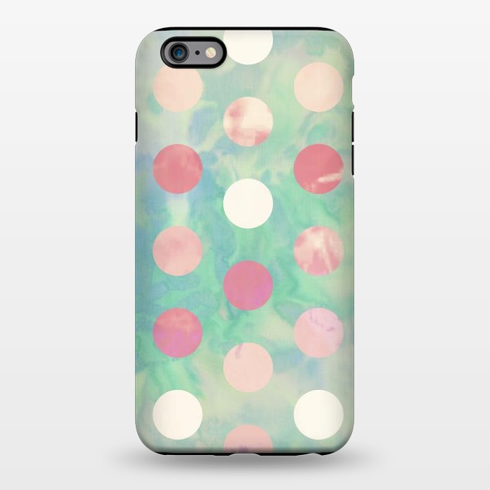 iPhone 6/6s plus StrongFit Polka Dots Watercolor Front by Girly Trend