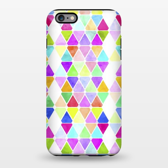 iPhone 6/6s plus StrongFit Watercolor Abstract Pastel Triangles by Girly Trend