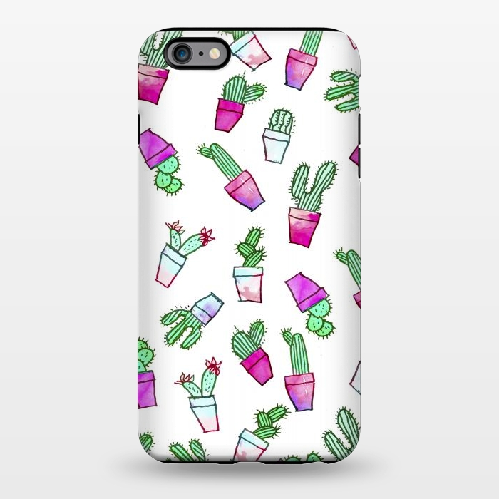 iPhone 6/6s plus StrongFit Whimsical Hand Drawn cactus pattern  by Girly Trend