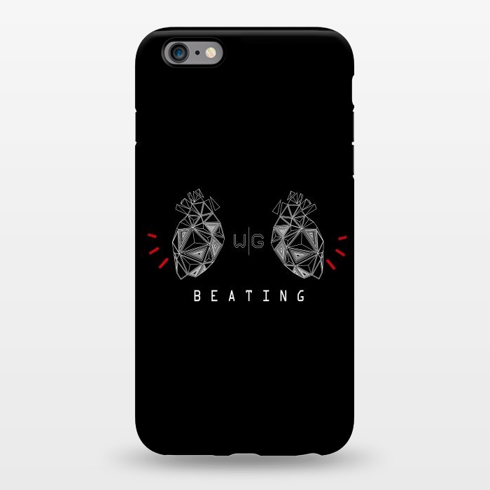 iPhone 6/6s plus StrongFit Hearts Black Capicúa by W-Geometrics