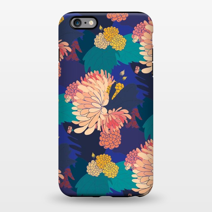 iPhone 6/6s plus StrongFit Chrysathumum Blue by Zoe Charlotte