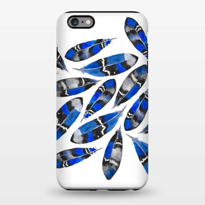 iPhone 6/6s plus StrongFit Northern Feather Blue by Amaya Brydon