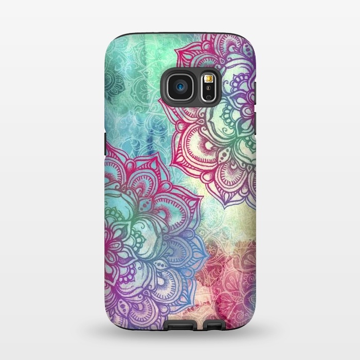Galaxy S7 StrongFit Round and Round the Rainbow by Micklyn Le Feuvre
