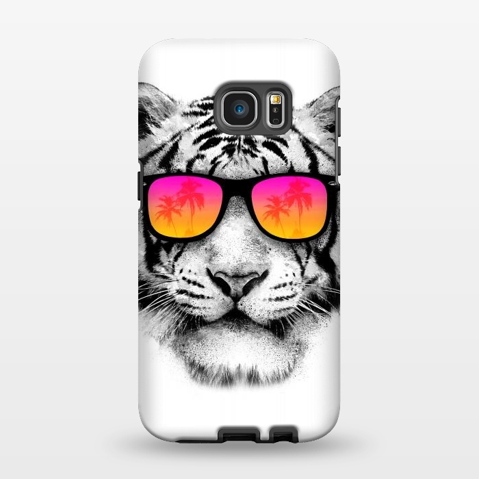 Galaxy S7 EDGE StrongFit The Coolest Tiger by Mitxel Gonzalez