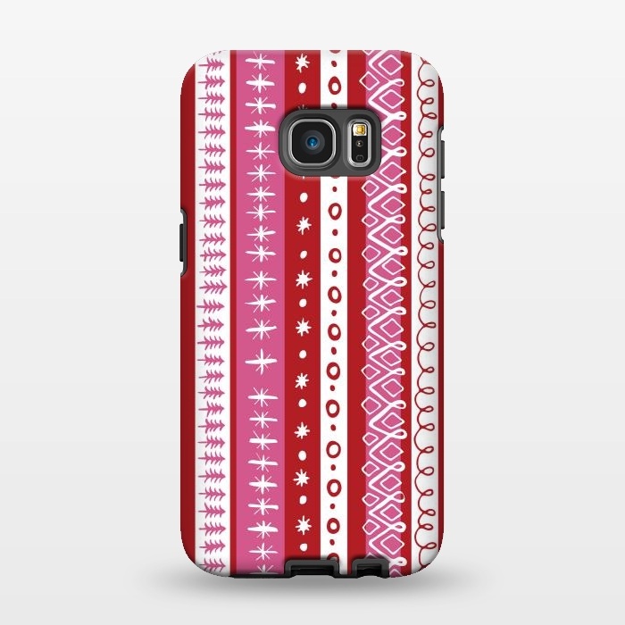 Galaxy S7 EDGE StrongFit Loopy Stripe by Rhiannon Pettie