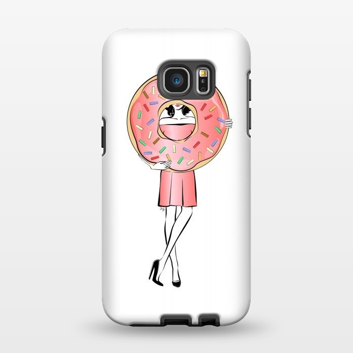 Galaxy S7 EDGE StrongFit Donut Girl by Martina