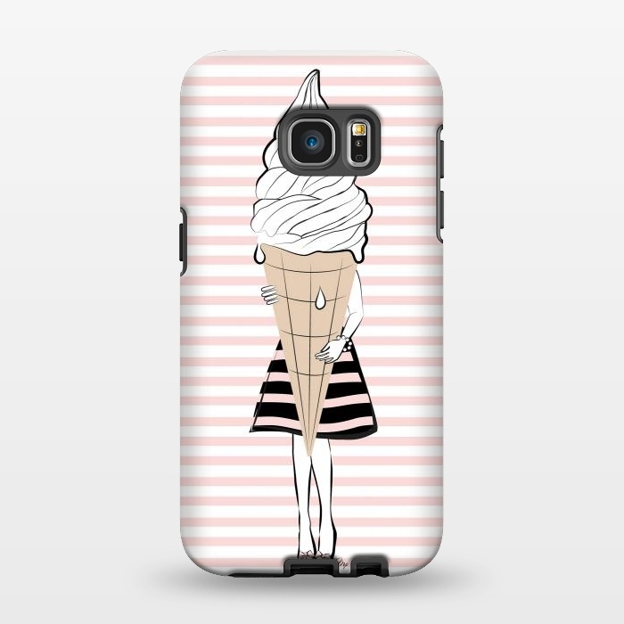 Galaxy S7 EDGE StrongFit Ice Cream Girl by Martina