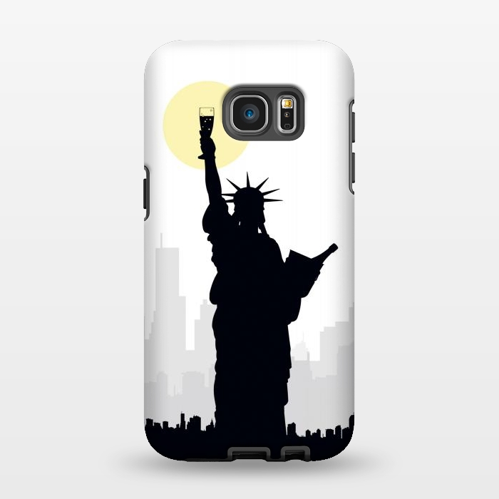 Galaxy S7 EDGE StrongFit Drunk Liberty by Sebastian Parra