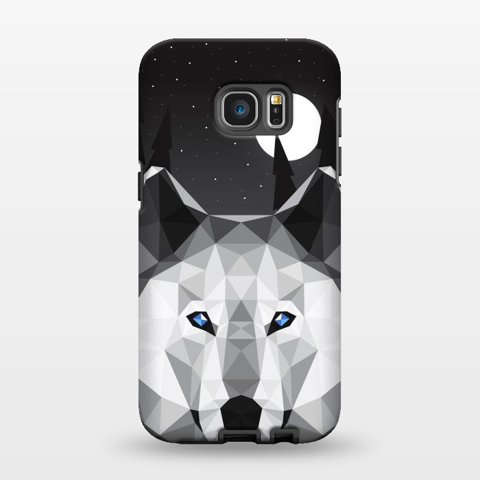 Galaxy S7 EDGE StrongFit The Tundra Wolf by Davies Babies