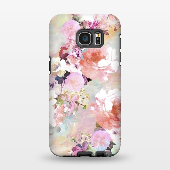 Galaxy S7 EDGE StrongFit Watercolor Flowers by Girly Trend