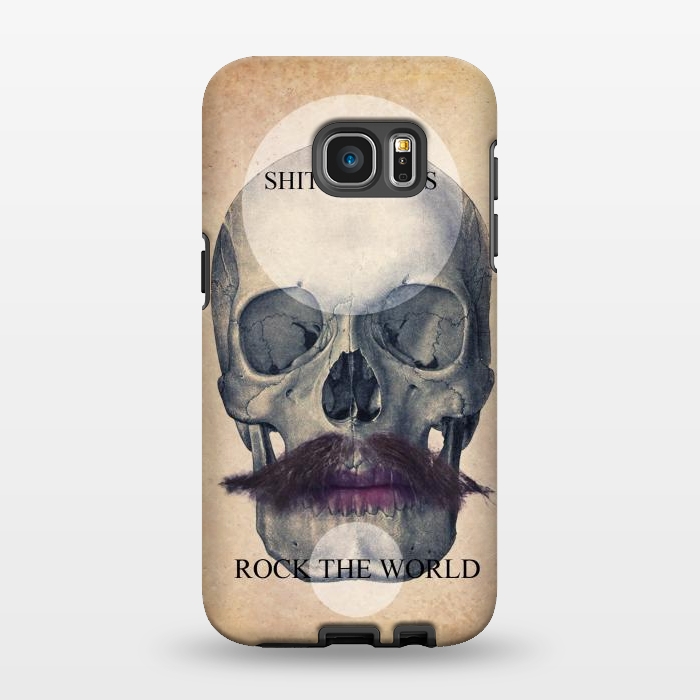 Galaxy S7 EDGE StrongFit SKULL ROCK THE WORLD OK by Diego Tirigall