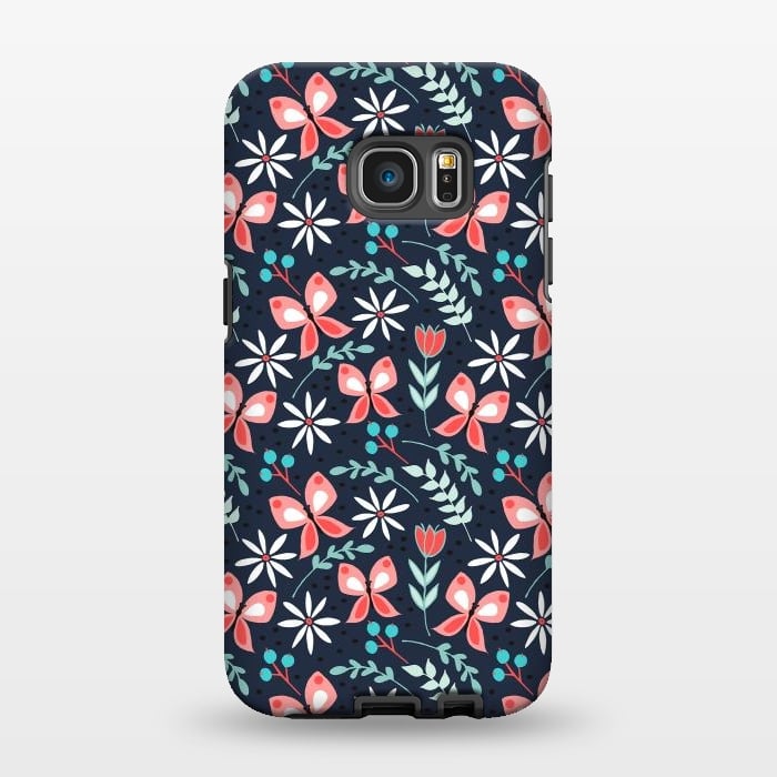 Galaxy S7 EDGE StrongFit Midnight Butterfly by Dunia Nalu
