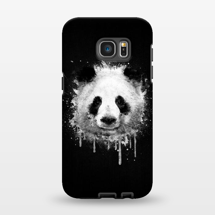 Galaxy S7 EDGE StrongFit Panda Portrait in Black White by Philipp Rietz