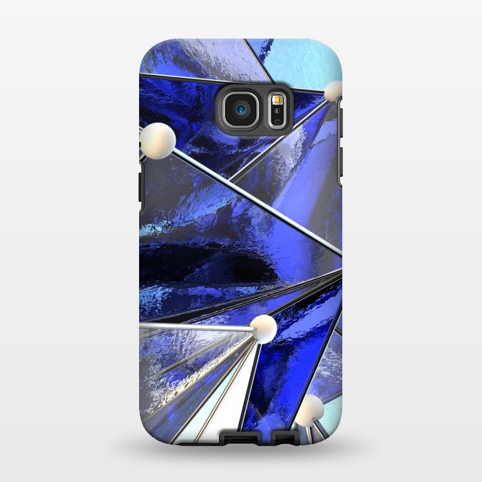 Galaxy S7 EDGE StrongFit Blue Glass by Adoryanti