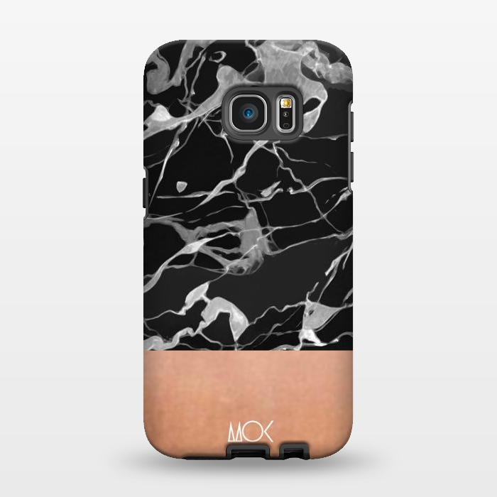 Galaxy S7 EDGE StrongFit Marble and Pink Copper by M.O.K.