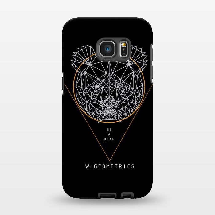 Galaxy S7 EDGE StrongFit Bear Black by W-Geometrics