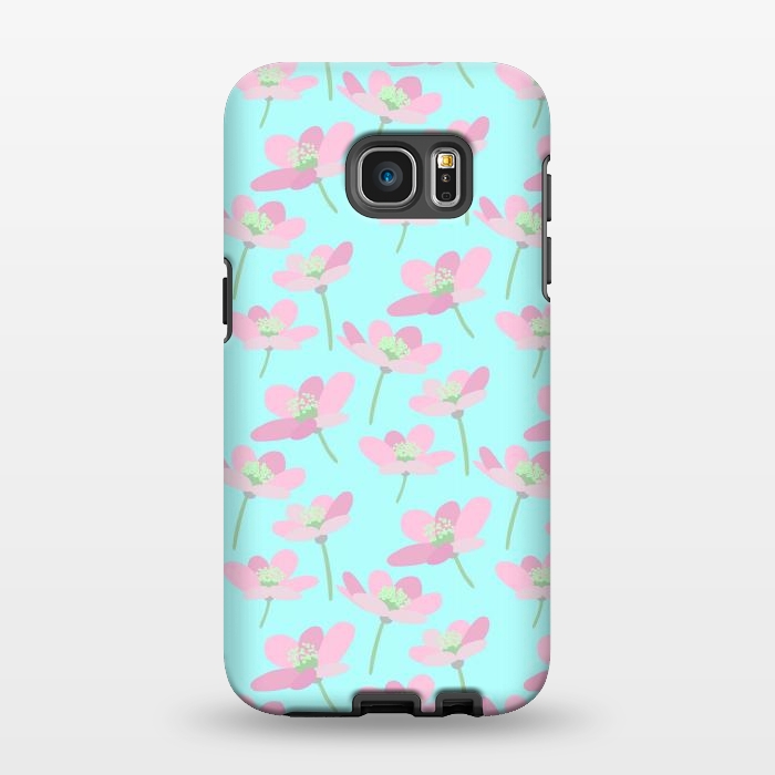 Galaxy S7 EDGE StrongFit Pastel Floral by Leska Hamaty