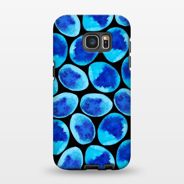 Galaxy S7 EDGE StrongFit Black & Blue by Amaya Brydon