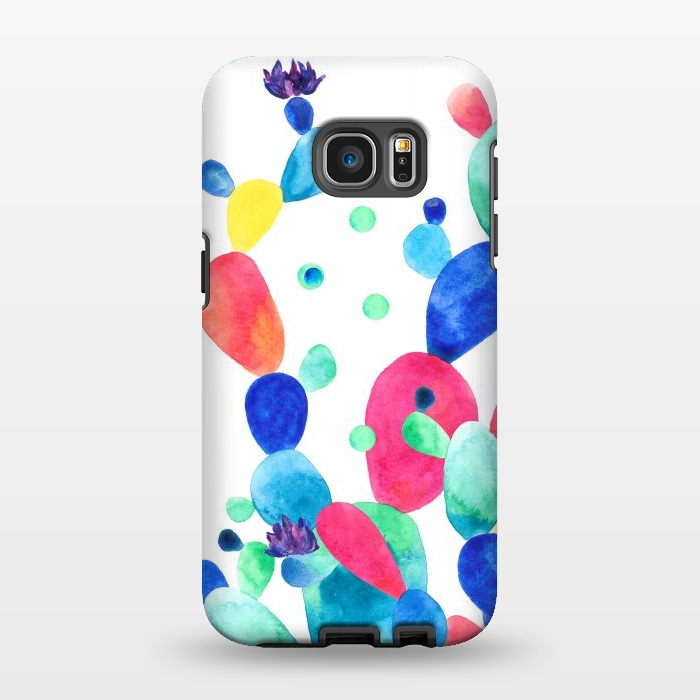 Galaxy S7 EDGE StrongFit Cacti Confetti by Amaya Brydon