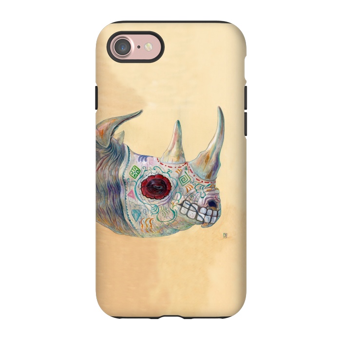 iPhone 7 StrongFit Day of the Dead Rhino by Brandon Keehner