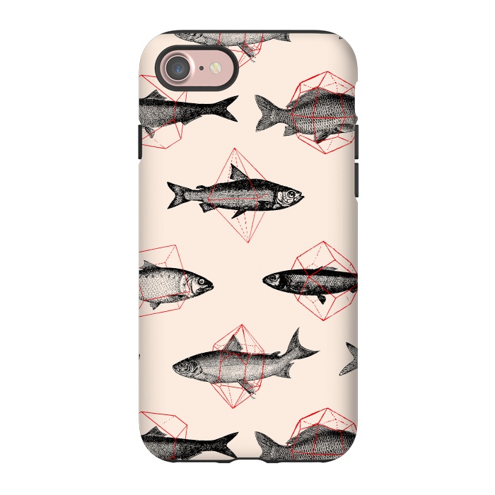 iPhone 7 StrongFit Fishes in Geometrics I by Florent Bodart