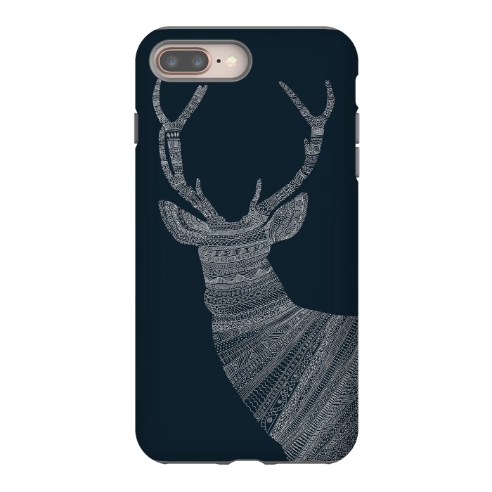 iPhone 7 plus StrongFit Stag Blue Poster blue by Florent Bodart