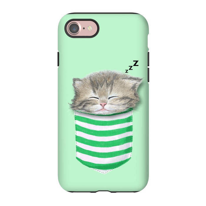 iPhone 7 StrongFit Cat in The Pocket by Tummeow