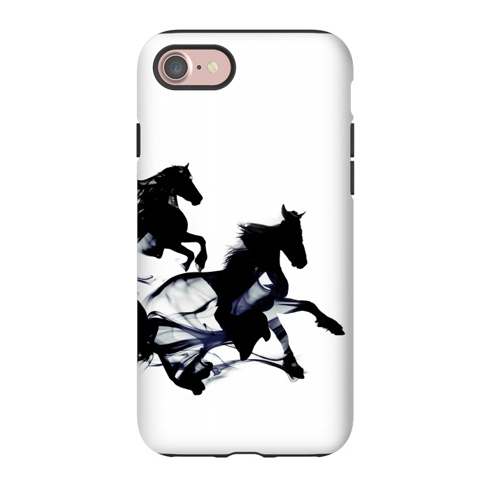 iPhone 7 StrongFit Black Horses by Róbert Farkas