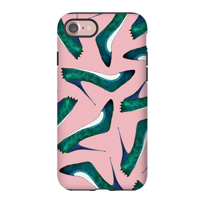 iPhone 7 StrongFit Green With Envy Pink by Amaya Brydon