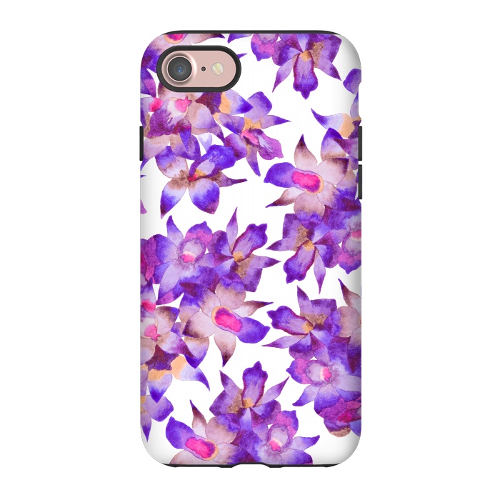 iPhone 7 StrongFit Vintage Floral Violet by Amaya Brydon