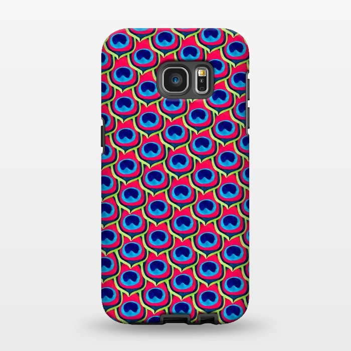 Galaxy S7 EDGE StrongFit Retro Peacock by Amaya Brydon