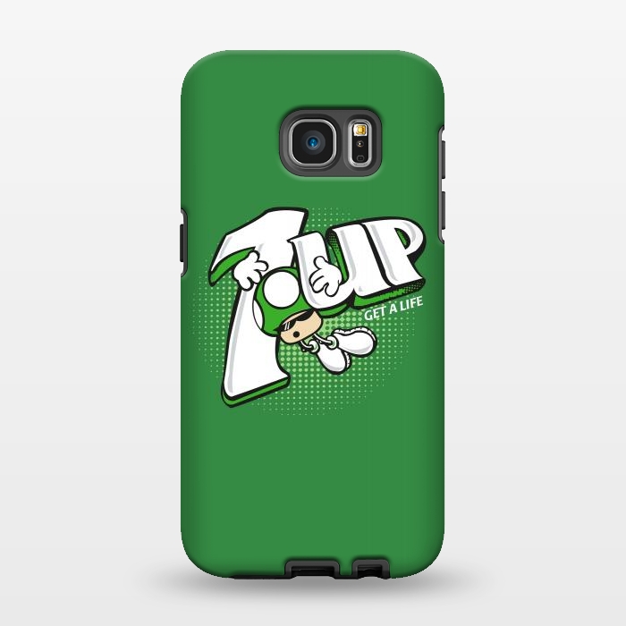 Galaxy S7 EDGE StrongFit 1UP Get a Life by Samiel Art