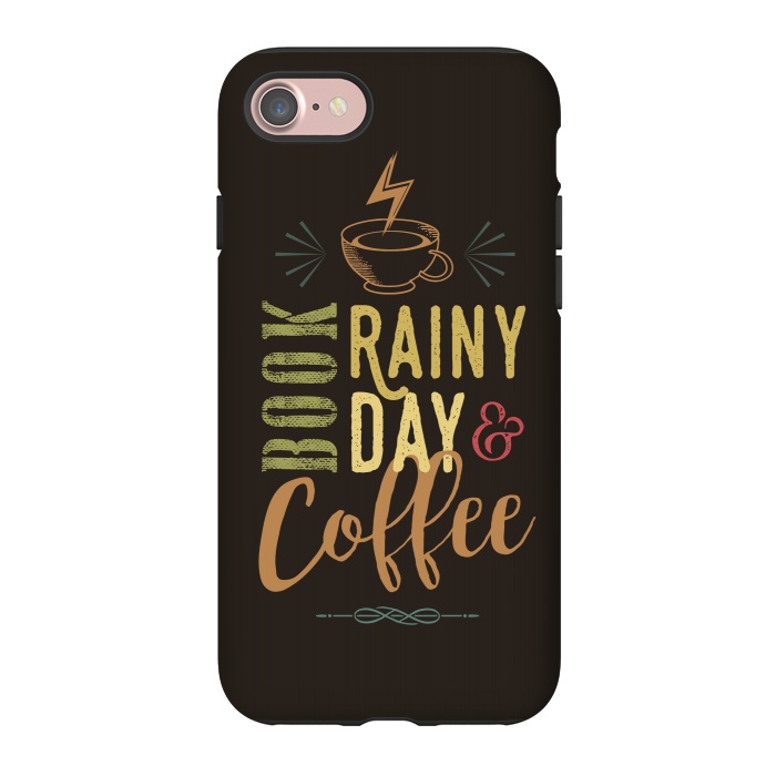 iPhone 7 StrongFit Book, Rainy Day & Coffee (a master blend) by Dellán