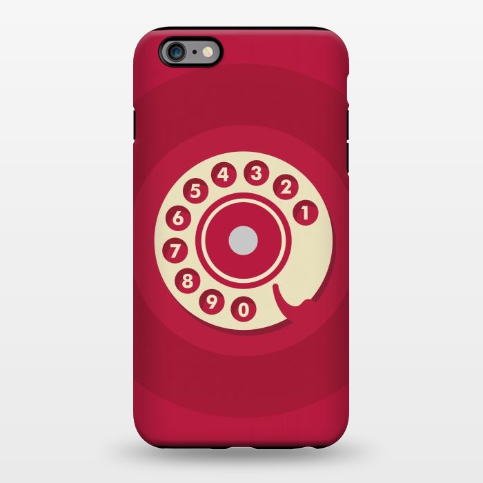 iPhone 6/6s plus StrongFit Vintage Red Telephone by Dellán
