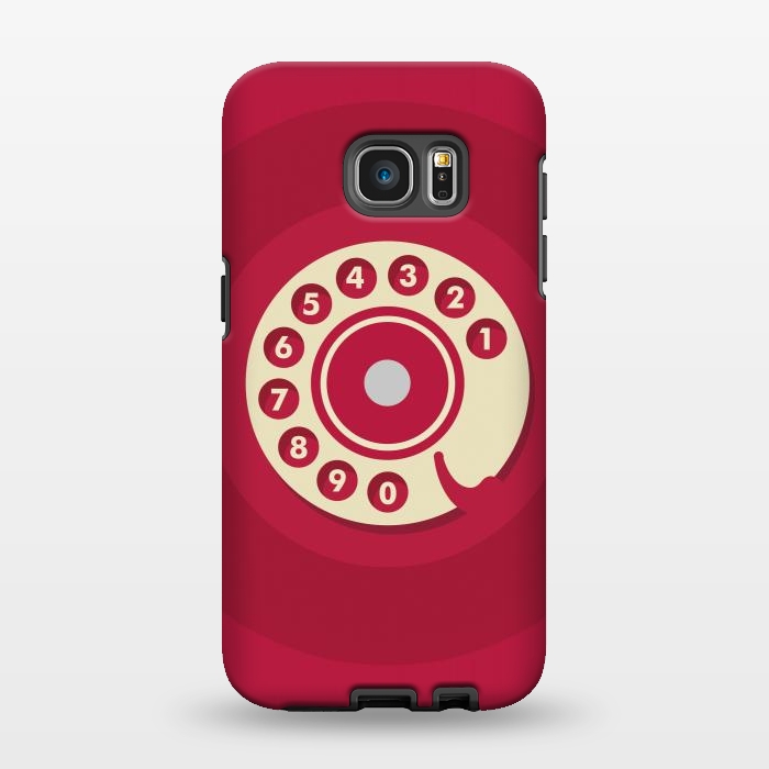 Galaxy S7 EDGE StrongFit Vintage Red Telephone by Dellán