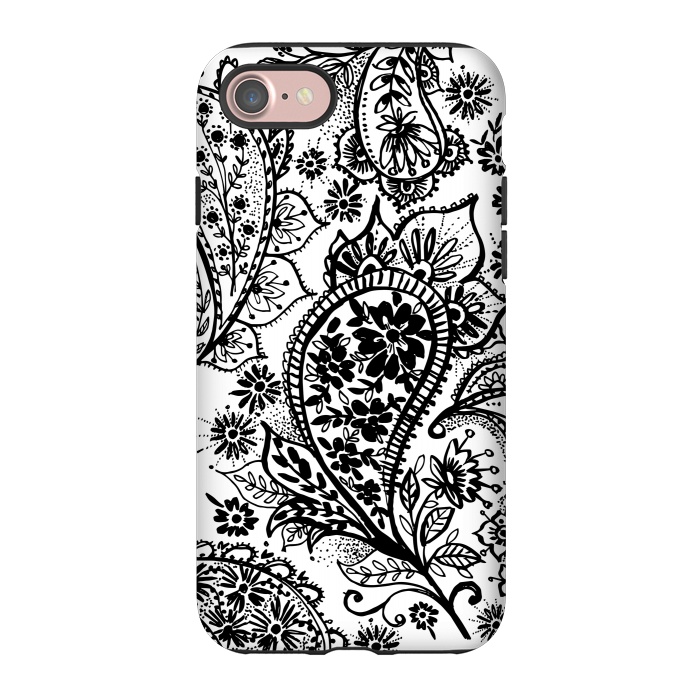 iPhone 7 StrongFit Ink paisley by Laura Grant