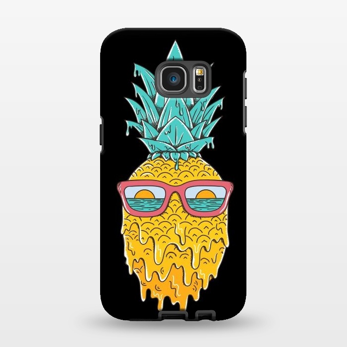 Galaxy S7 EDGE StrongFit Pineapple Summer by Coffee Man
