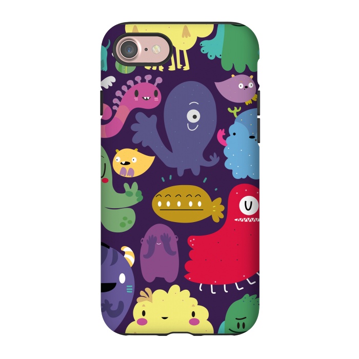 iPhone 7 StrongFit Colorful monsters by Maria Jose Da Luz