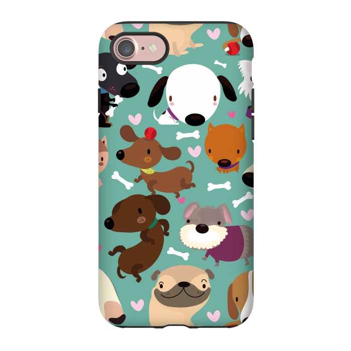 iPhone 7 StrongFit Happy dogs by Maria Jose Da Luz