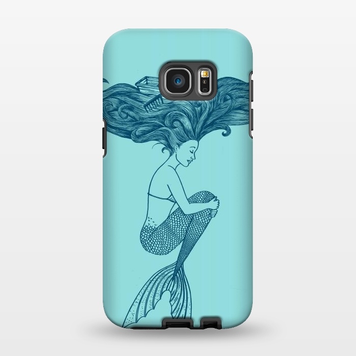 Galaxy S7 EDGE StrongFit Mermaid Hairs by Coffee Man