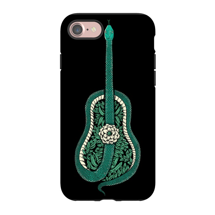 iPhone 7 StrongFit Snake Guitar by Coffee Man