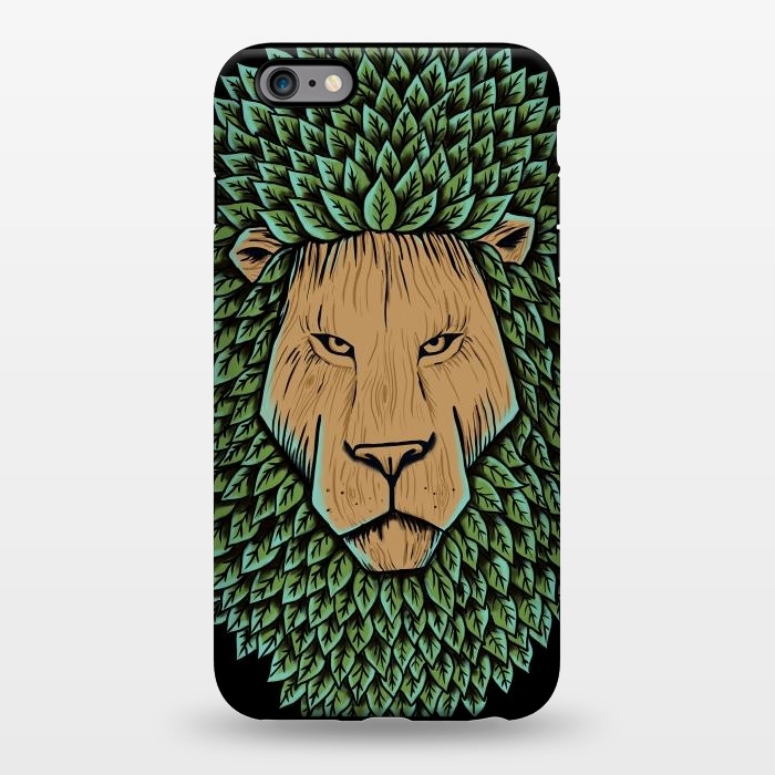 iPhone 6/6s plus StrongFit Wood Lion by Coffee Man