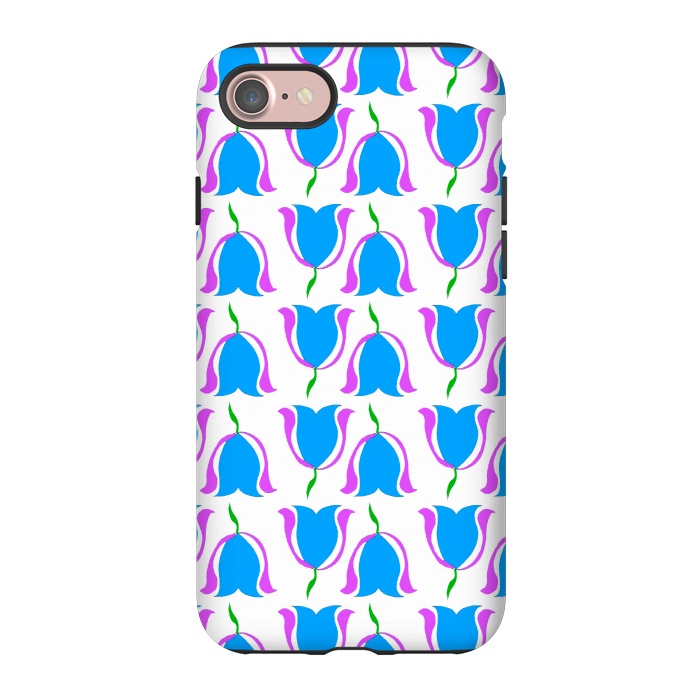 iPhone 7 StrongFit Tulip Love Blue by Bettie * Blue