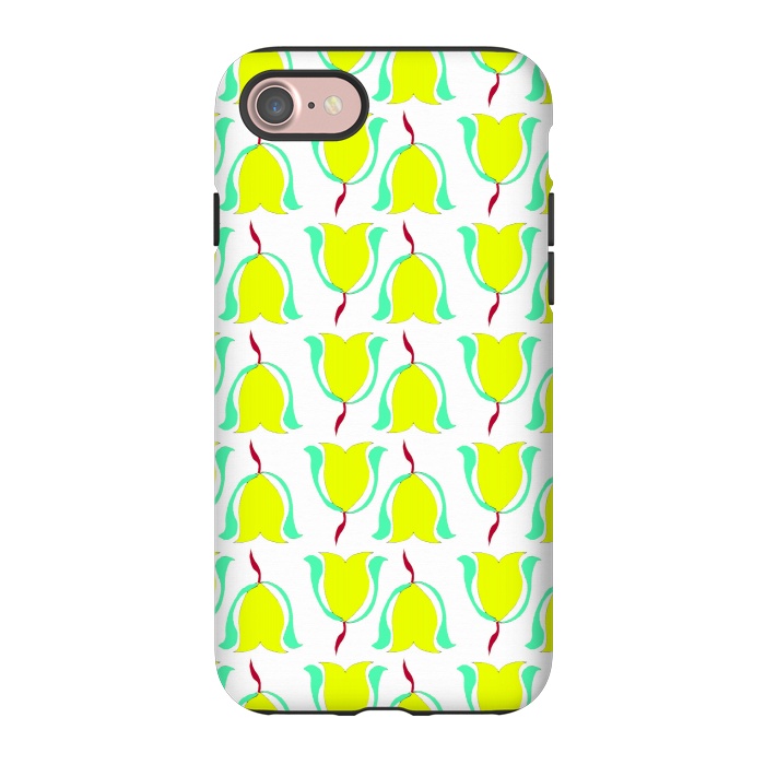 iPhone 7 StrongFit Tulips de Chartreuse by Bettie * Blue