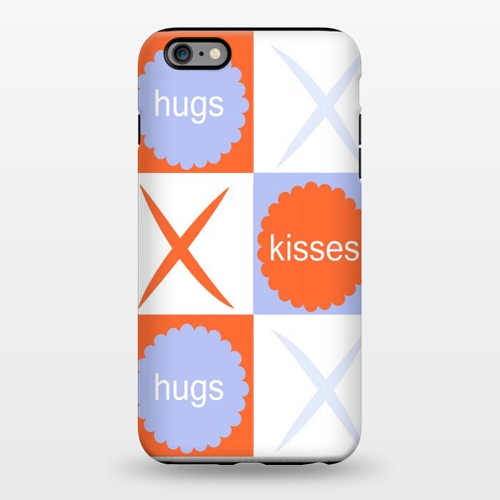 iPhone 6/6s plus StrongFit X's & O's -Orange/Lavender by Bettie * Blue