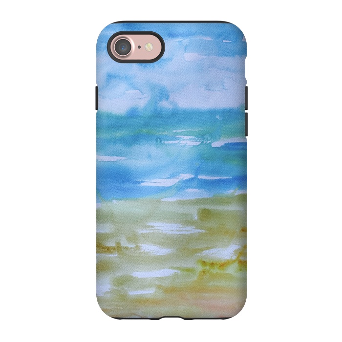 iPhone 7 StrongFit Miami Beach Watercolor #1 by ANoelleJay