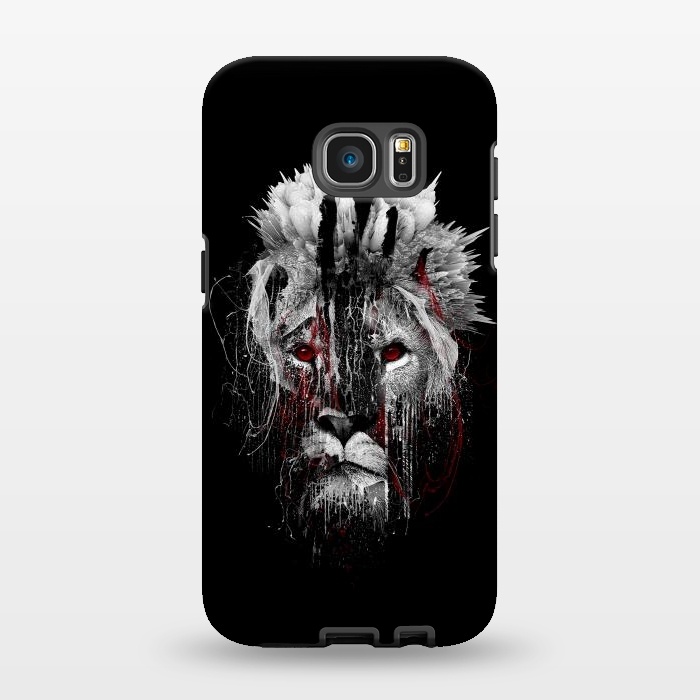 Galaxy S7 EDGE StrongFit Lion BW by Riza Peker