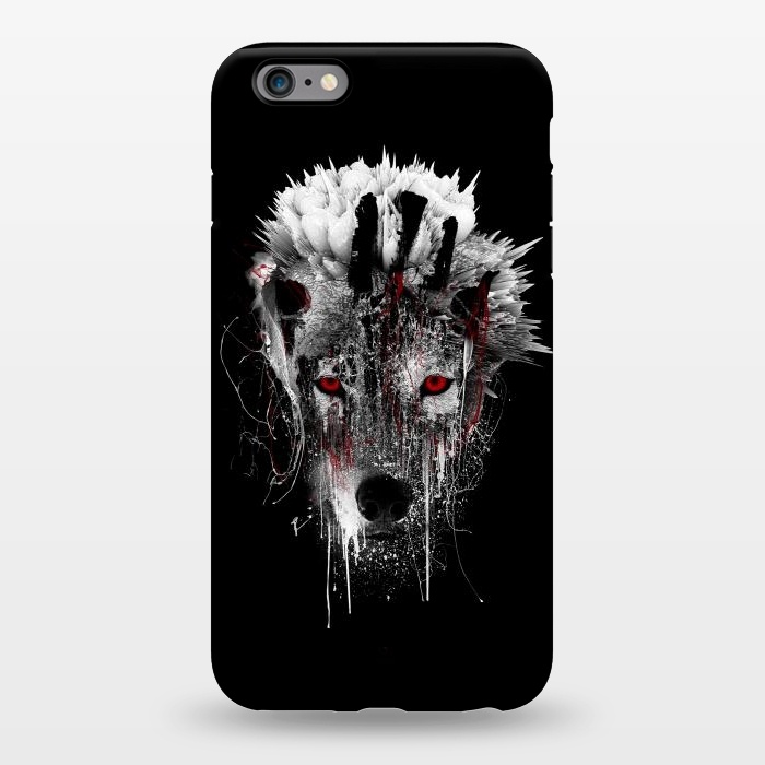 iPhone 6/6s plus StrongFit Wolf BW by Riza Peker